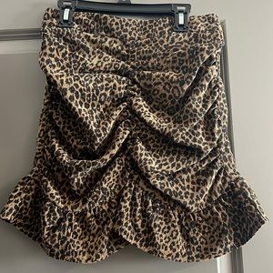 Cheetah corduroy skirt